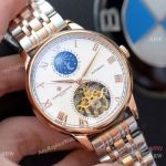 Copy Vacheron Constantin Moon phase Tourbillon watch 2-Tone Rose Gold Roman Marker